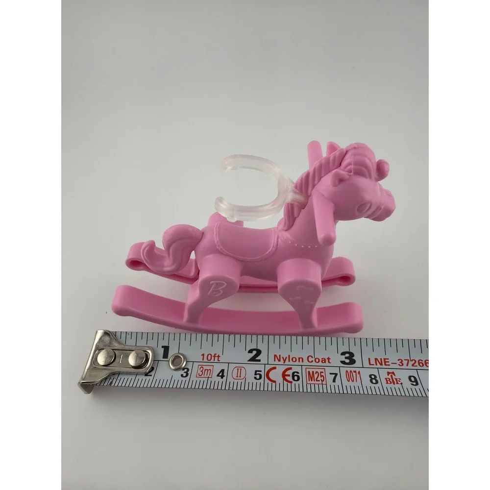 Barbie Rocking Horse and Teddy Bear Pink Miniature Toy Set Y2K‎ Coquette Retro